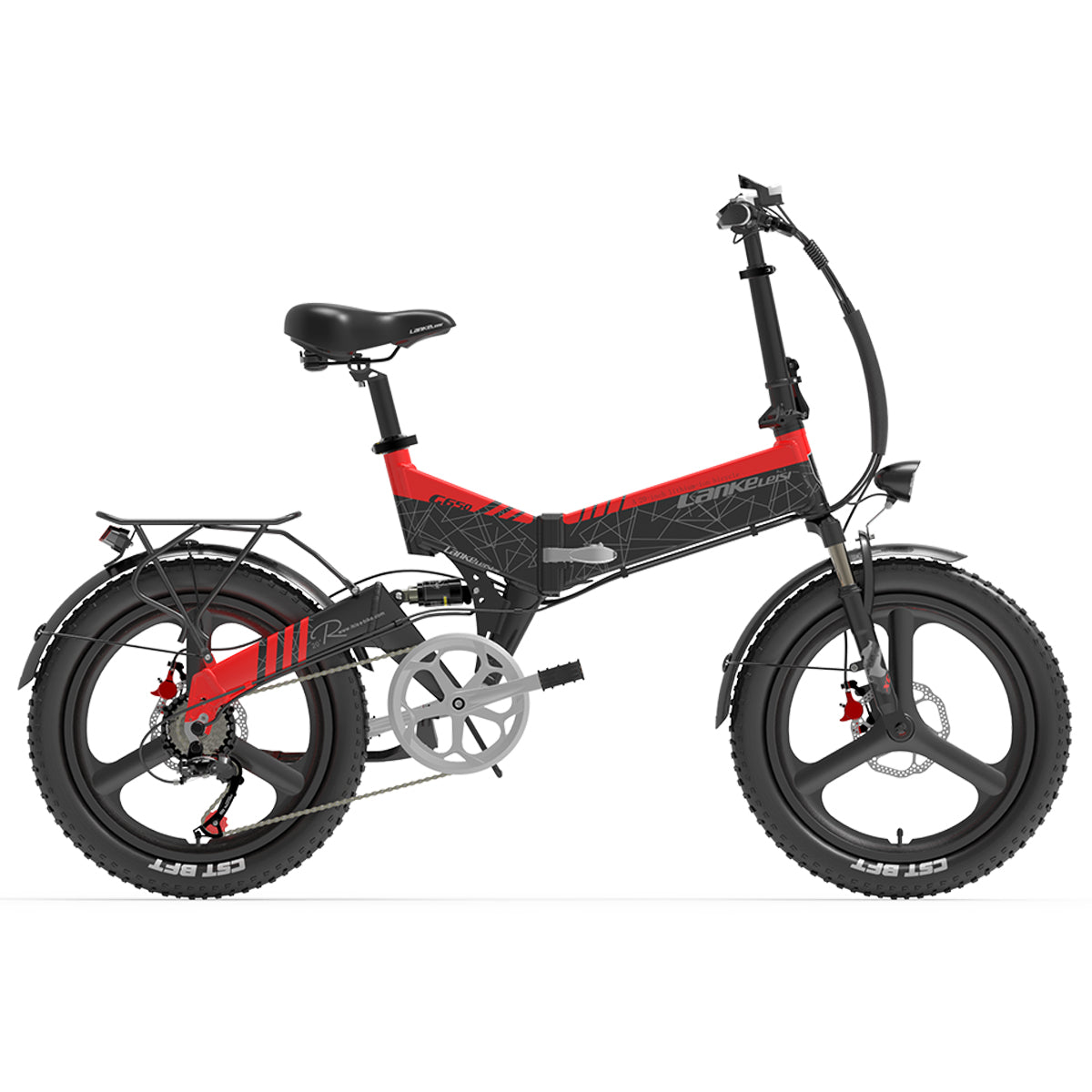 LANKELEISI G650 500W 12.8AH Electric Mountain Folding Bike