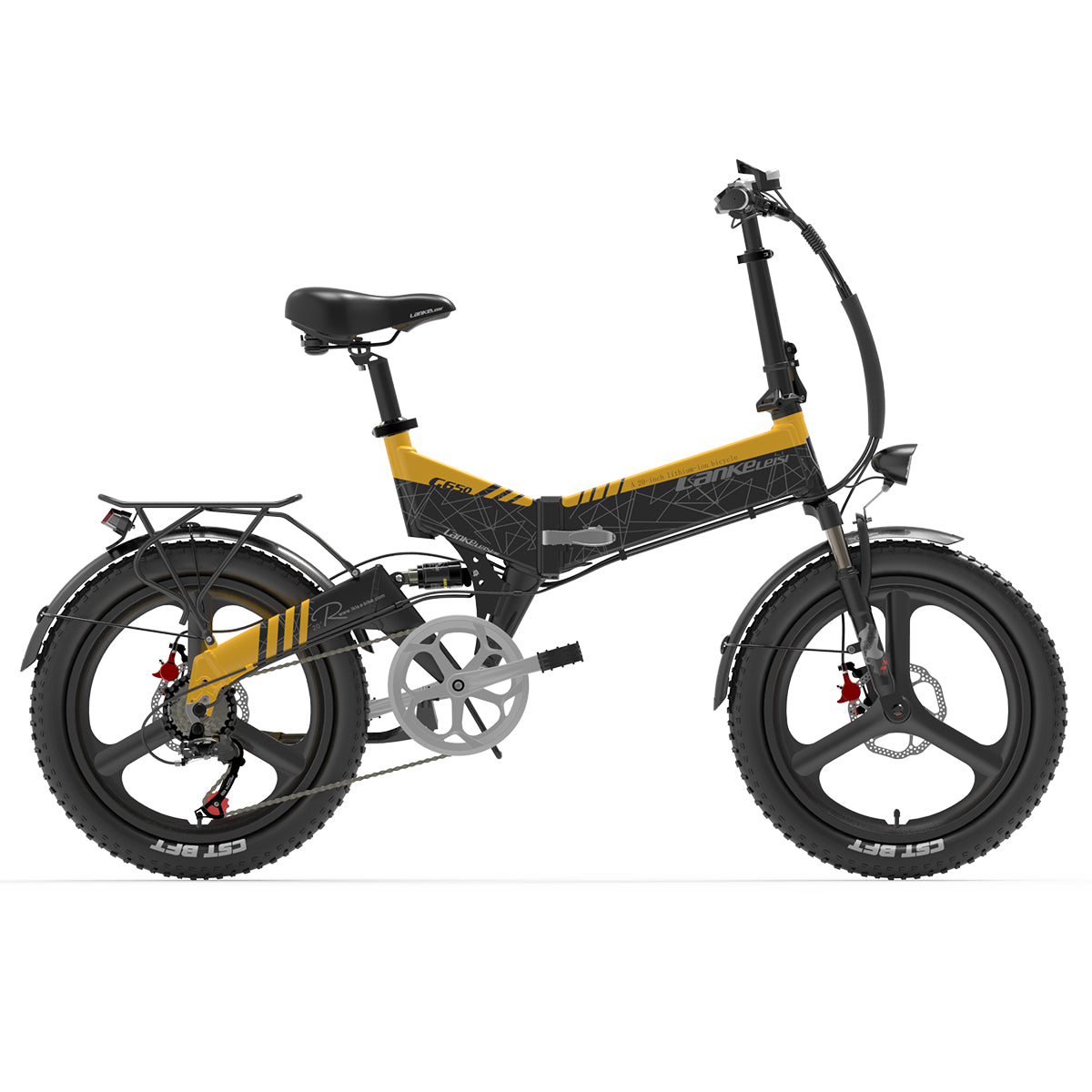 LANKELEISI G650 500W 12.8AH Electric Mountain Folding Bike