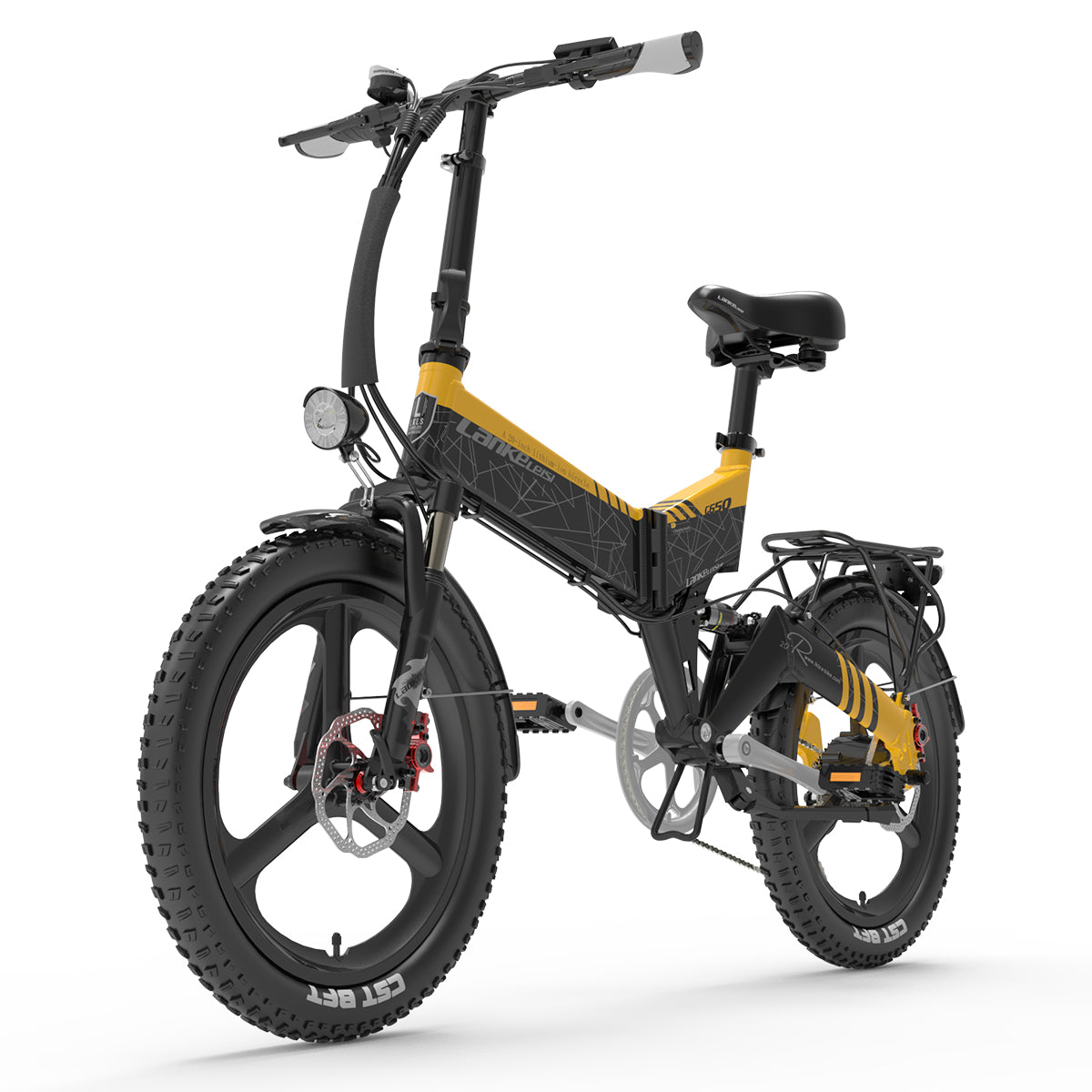 LANKELEISI G650 500W 12.8AH Electric Mountain Folding Bike